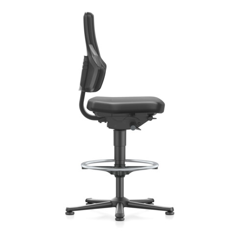 bimos Nexxit mit Fußring Kunstlederpolster Grifffarbe grau Sitzhöhe 570-820 mm