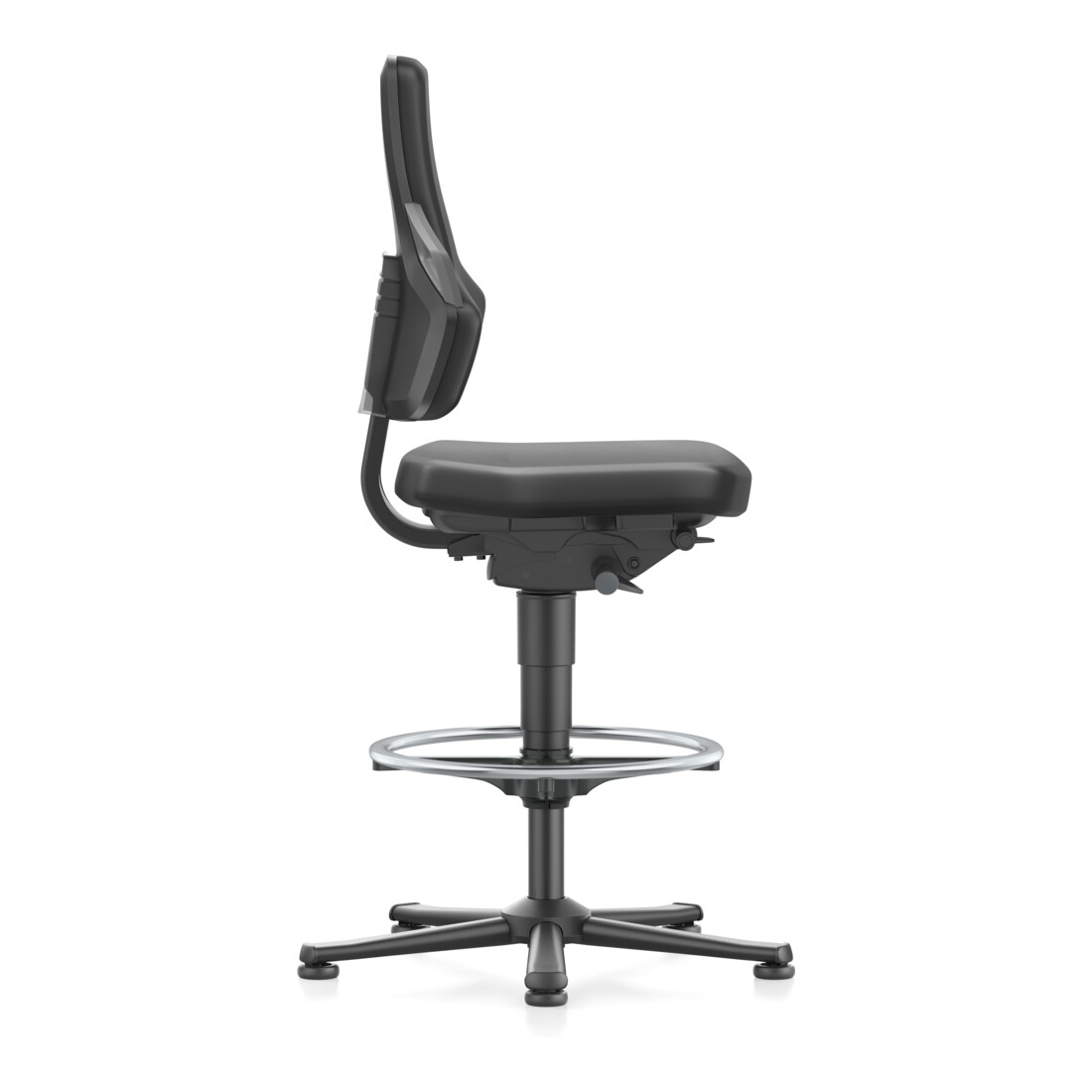 bimos Nexxit mit Fußring Kunstlederpolster Grifffarbe grau Sitzhöhe 570-820 mm