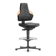 bimos Nexxit mit Fußring Kunstlederpolster Grifffarbe orange Sitzhöhe 570-820 mm