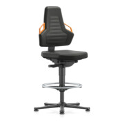 bimos Nexxit mit Fußring Stoffpolster Grifffarbe orange Sitzhöhe 570-820 mm