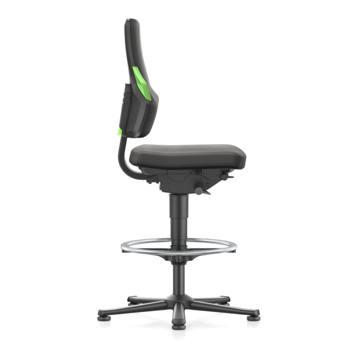bimos Nexxit mit Fußring Supertec-Polster Grifffarbe grün Sitzhöhe 570-820 mm