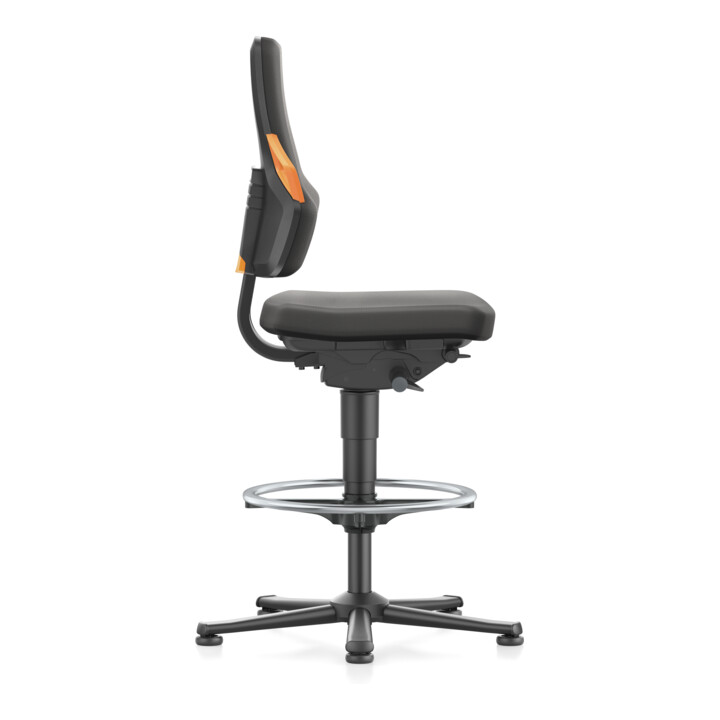 bimos Nexxit mit Fußring Supertec-Polster Grifffarbe orange Sitzhöhe 570-820 mm