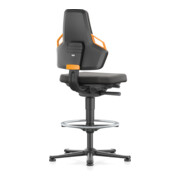 bimos Nexxit mit Fußring Supertec-Polster Grifffarbe orange Sitzhöhe 570-820 mm-4