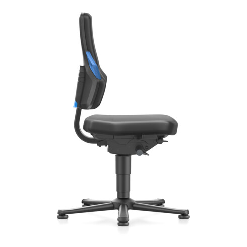 bimos Nexxit mit Gleiter Kunstlederpolster Grifffarbe blau Sitzhöhe 450-600 mm