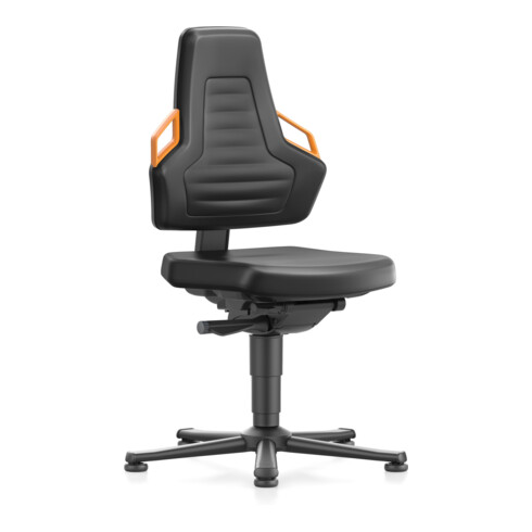 bimos Nexxit mit Gleiter Kunstlederpolster Grifffarbe orange Sitzhöhe 450-600 mm
