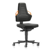 bimos Nexxit mit Rollen Stoffpolster Grifffarbe orange Sitzhöhe 450-600 mm