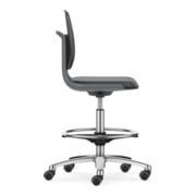 Bimos Sedia da lavoro Labsit con rotelle Altezza seduta 560-810 mm Skintec antracite-4