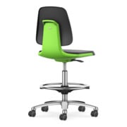 Bimos Sedia da lavoro Labsit con ruote Altezza seduta 560-810 mm Skintec verde-1