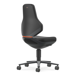 Bimos Sedia ESD Texon Skintec nero altezza seduta 450-620 mm con ruote