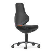 Bimos Sedia ESD Texon Skintec nero altezza seduta 450-620 mm con ruote-1