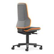 Bimos Sedia girevole da lavoro Neon Skintec con cintura flessibile arancione, sedile 450-620 mm, tecnologia sincronizzata-1