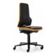bimos siège de travail Neon siège de base avec roulettes Flexband orange hauteur d'assise 450-620 mm sans rembourrage-3