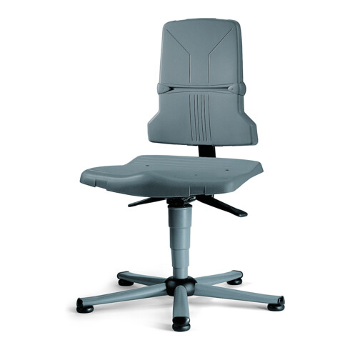 bimos Sintec chaise de travail pivotante assise et dossier en polypropylène avec patins chaise de travail pivotante avec mécanisme de contact permanent