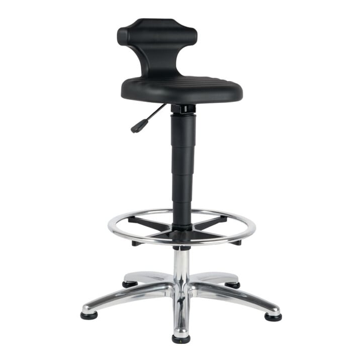 bimos Sitz-Stehstuhl Flex ESD m.Gleitern u. Fußring Integralschaum Sitz-H.510-780