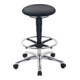 bimos Tabouret pivotant avec arrêt de siège, roulettes et repose-pieds, tissu Supertec, hauteur d’assise 510-780 mm-1