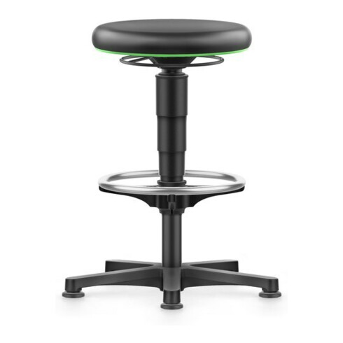 bimos Tabouret pivotant siège en simili cuir Hauteur siège 530 - 750 mm avec patins et repose-pieds