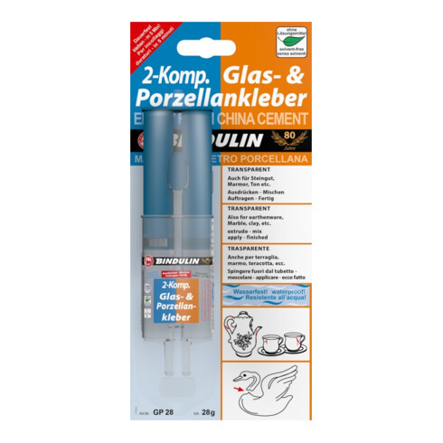 Bindulin Colle pour verre et porcelaine GP28, 28g