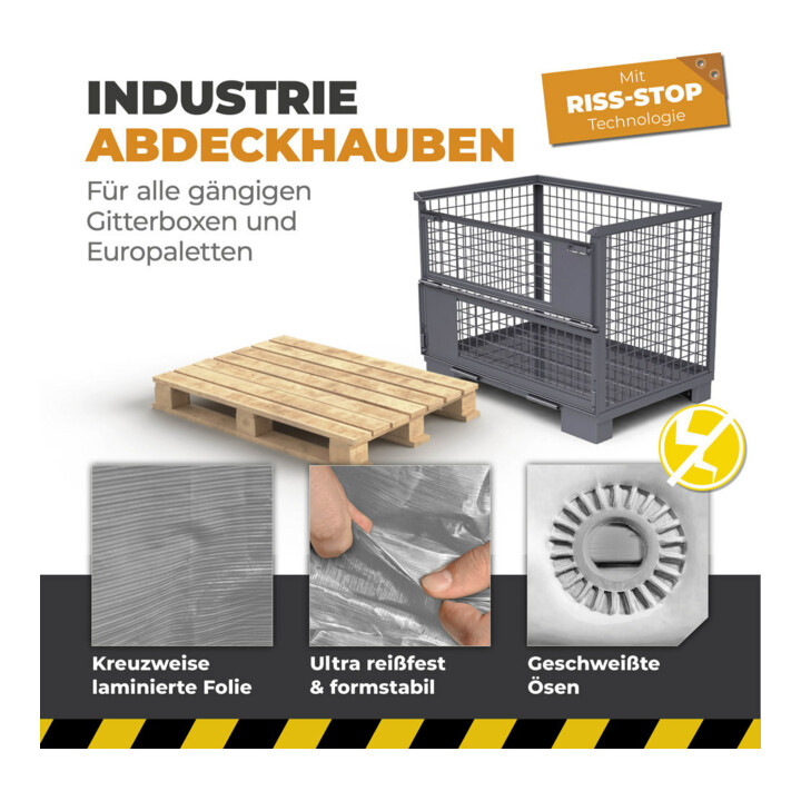 Bio Green Palettenabdeckhaube, Silbergrau