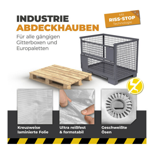 Bio Green Palettenabdeckhaube, Transparent