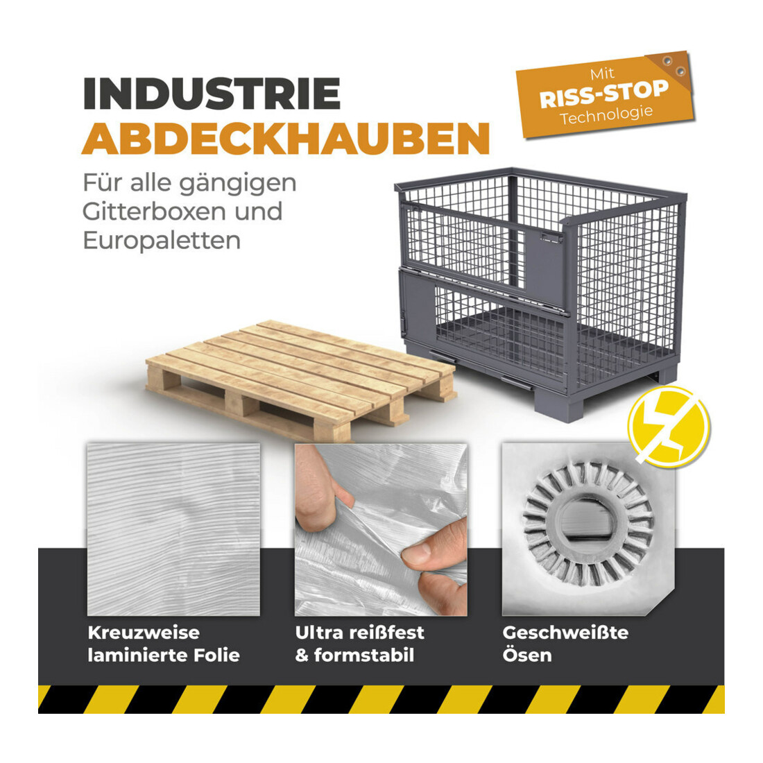 Bio Green Palettenabdeckhaube, Transparent