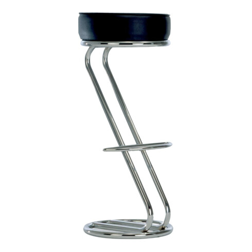 Bistrohocker ZETA H830 mm chrome/noir
