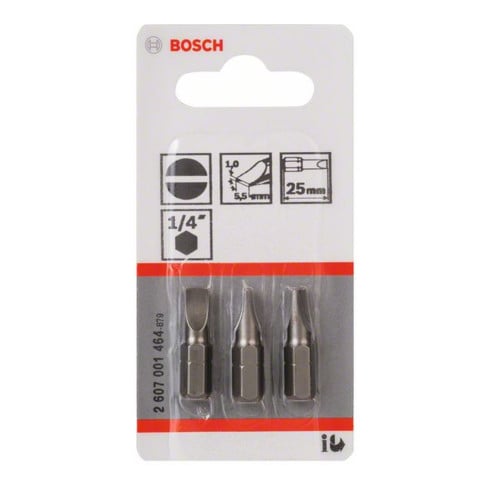 Bit per cacciavite Bosch extra duro, S 1,0x5,5, 25mm