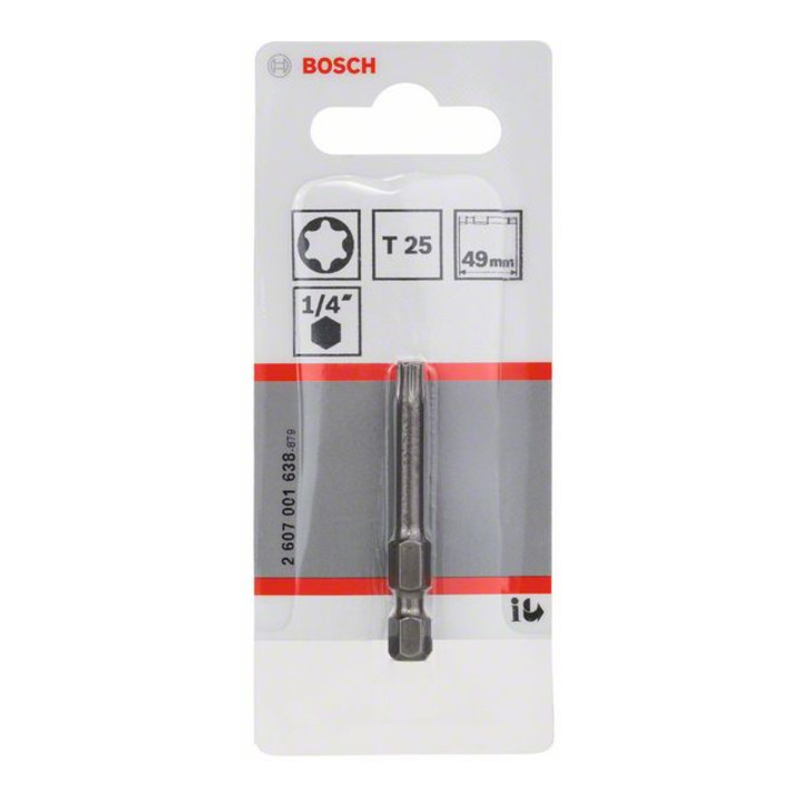 Bosch Bit per cacciavite extra duro, T25, 49mm