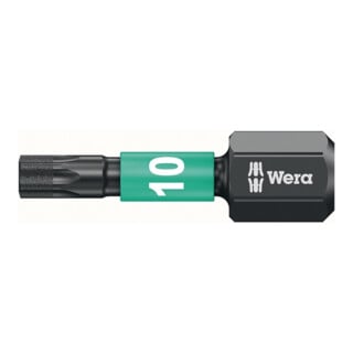 Bit IMPAKTOR DC T10 L.25mm 1/4 Zoll C6,3 Impaktor,DC Box m.10 Bits WERA