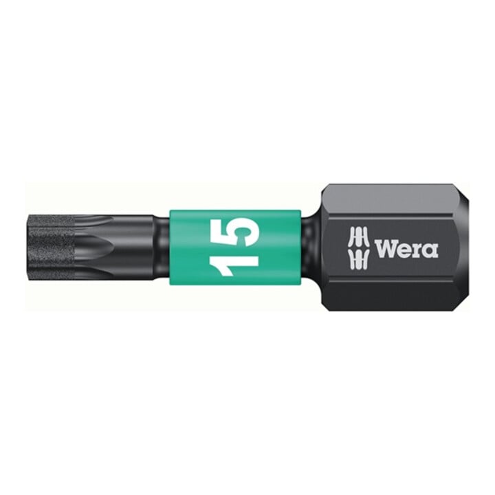 Bit IMPAKTOR DC T15 L.25mm 1/4 Zoll C6,3 Impaktor,DC Box m.10 Bits WERA