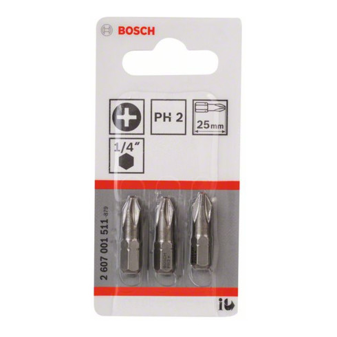 Bosch Bit Phillips, L25mm, 1/4" 3pz.