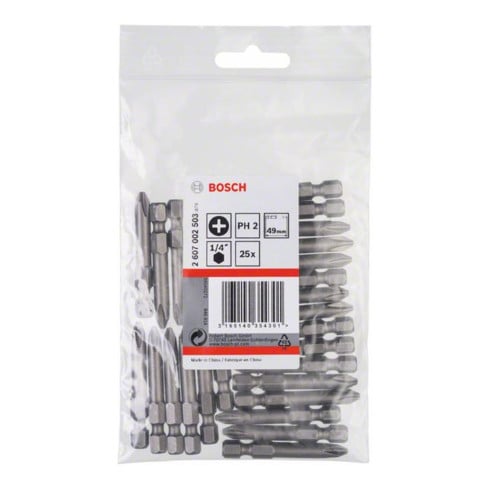 Bosch Bit Phillips, L49mm, 1/4" 3pz.