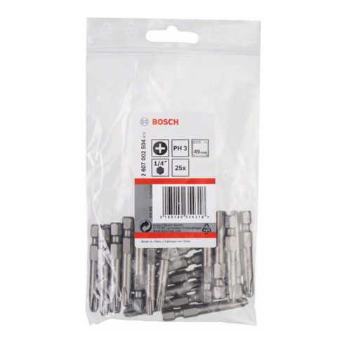 Bosch Bit Phillips, L49mm, 1/4" 3pz.