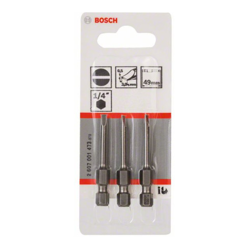 Bosch Bit per cacciavite extra duro, S 0,5x3,0, 49mm