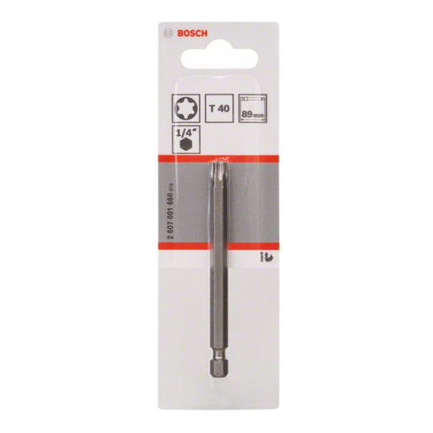 Bosch Bit per cacciavite extra duro, T40, 89mm