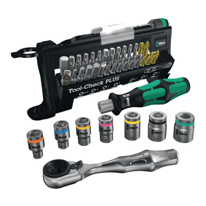 Bit-/Steckschl.-Set Tool-Check plus HF 39-tlg.Schlitz/PH/PZD/T/Knarre/7 Nüsse