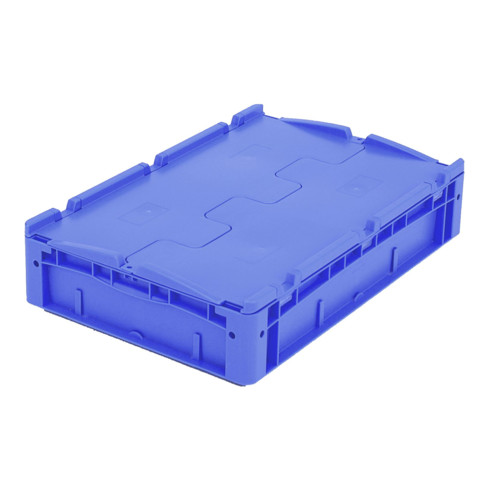 Bito Euro container empilable XL avec couvercle XLD64121D L600xW400xH138 mm, bleu