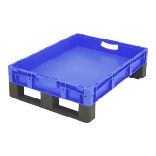Bito Euro stacking container XL avec patins montés bleu 600 mm 800 mm