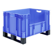 Bito Euro stacking container XL long side with skids bleu 600 mm 800 mm
