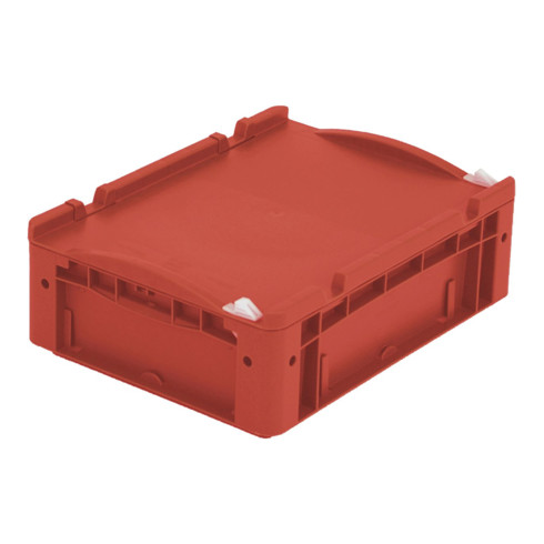 Bito Eurostapelbehälter XL mit Deckel und Verschluss XL 43121ASDV L400xB300xH138 mm, rot