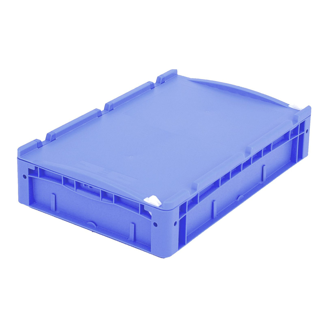 Bito Eurostapelbehälter XL mit Deckel und Verschluss XL 64121ASDV L600xB400xH138 mm, blau