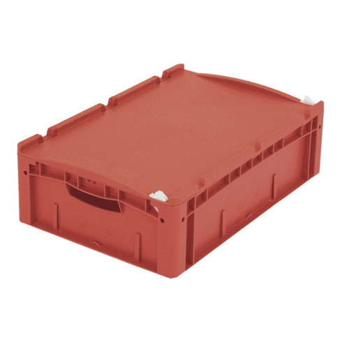 Bito Eurostapelbehälter XL mit Deckel und Verschluss XL 64171ASDV L600xB400xH188 mm, rot