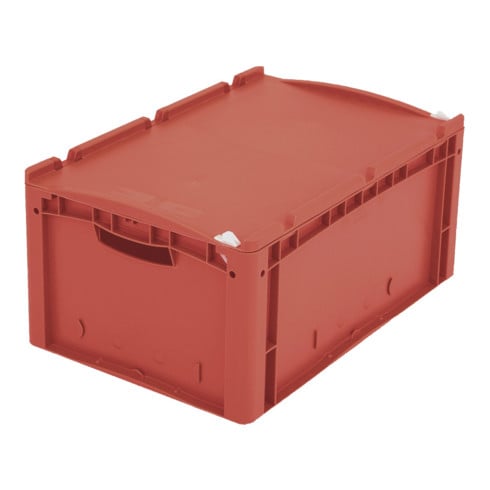 Bito Eurostapelbehälter XL mit Deckel und Verschluss XL 64271ASDV L600xB400xH288 mm, rot