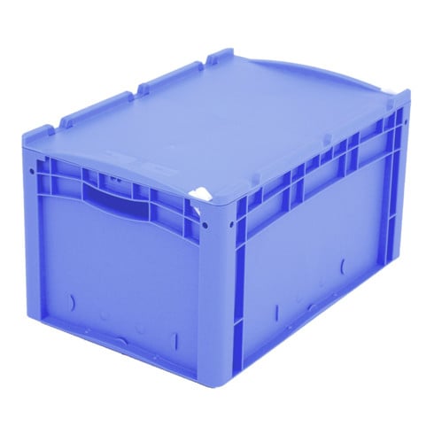 Bito Eurostapelbehälter XL mit Deckel und Verschluss XL 64321ASDV L600xB400xH338 mm, blau
