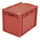 Bito Eurostapelbehälter XL mit Deckel und Verschluss XL 64421ASDV L600xB400xH438 mm, rot-1