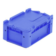 Bito Eurostapelbehälter mit anscharniertem zweiteiligem Klappdeckel, blau