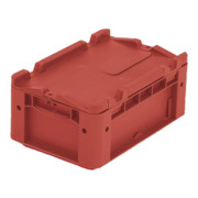 Bito Eurostapelbehälter mit anscharniertem zweiteiligem Klappdeckel, rot