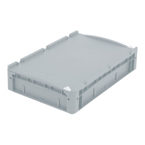 Bito Eurostapelbehälter XL Set / XL 64121ASDV Auflagedeckel mit Verschluss L600xB400H138 mm, grau