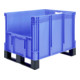Bito Eurostapelbehälter XL Set / XL 86324D mit Etikett L800xB600xH420 mm, blau-1