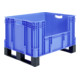 Bito Eurostapelbehälter XL Set / XL 86326D mit Etikett L800xB600xH420 mm, blau-1