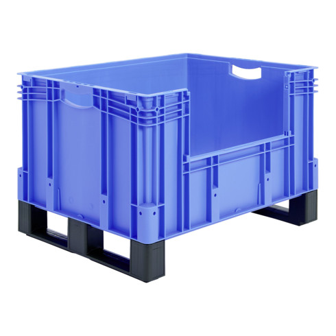 Bito Eurostapelbehälter XL Set / XL 86326D mit Etikett L800xB600xH420 mm, blau